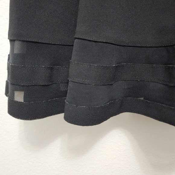 Calvin Klein A-Line Mesh Stripe Black Dress Size 4 - Picture 10 of 10